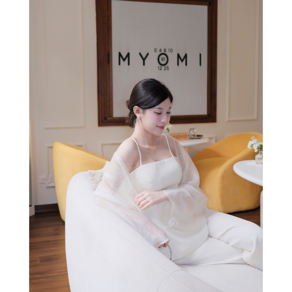 Charm Set - Set đồ nữ peplum hai dây phối áo khoác voan và quần dài,short chất liệu cao cấp thời trang thiết kế Hiin | BigBuy360 - bigbuy360.vn