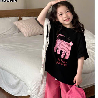 Áo in hình mèo hồng xinh xắn cho bé gái JULY KID. Vải đẹp 4c xịn mát. Cho bé từ 10-37kg .