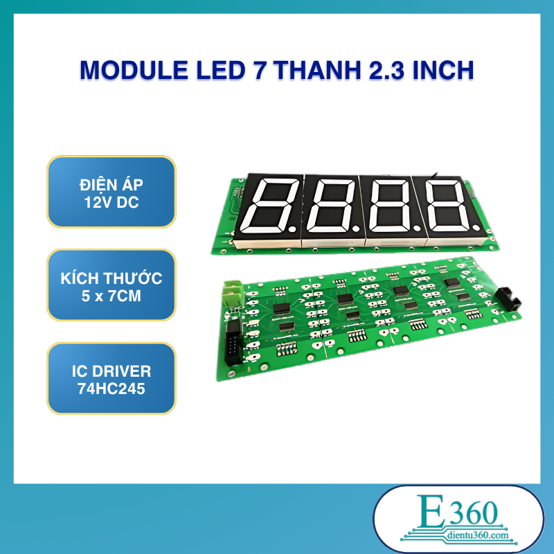 Module LED 7 Thanh 2.3 Inch Kích Thước 5x7cm