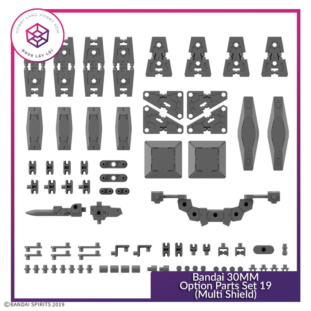 Mô hình phụ kiện Bandai 30MM Option Parts Set 19 (Multi Shield) 1/144 [GDB] [30MM]