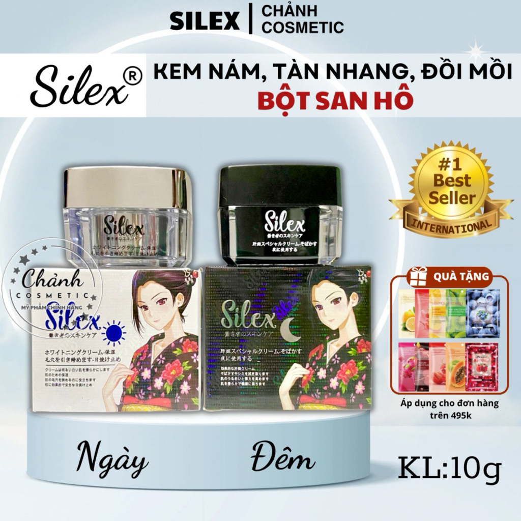 Bộ Kem Silex Bột San Hô Đa Chức Năng, Ngừa Nám, Tàn Nhang, Đồi Mồi, Dưỡng Trắng Da, Giữ Ẩm 10g