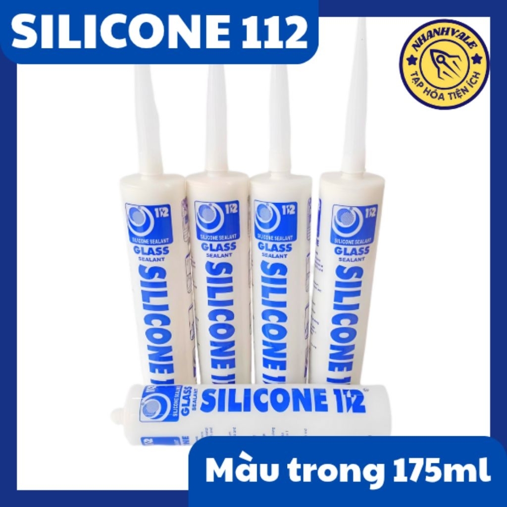 Chai keo silicone 112 (Màu keo trong)