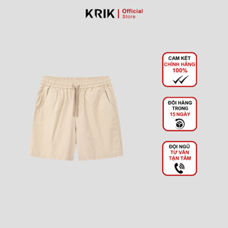 Quần Short Nam KRIK Kaki Regular Thiết Kế Túi Biến Kiểu Vải Hiệu Ứng Đặc Biệt QS8117