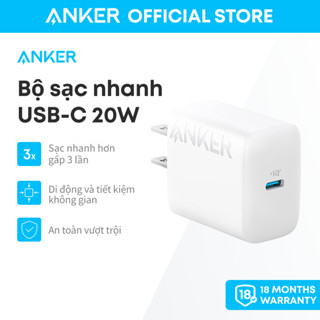 Anker 20W USB C Sạc Tường Nhanh Type C cho iPhone 15/15 Plus / 15 Pro / 15 Pro Max/iPad Pro/AirPods Pro 2