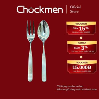 Set 6 Thìa Dĩa Ăn Bánh CHOCKMEN Inox Cao Cấp Thìa Ăn Bánh Muỗng Cafe Nĩa Ăn Hoa Quả