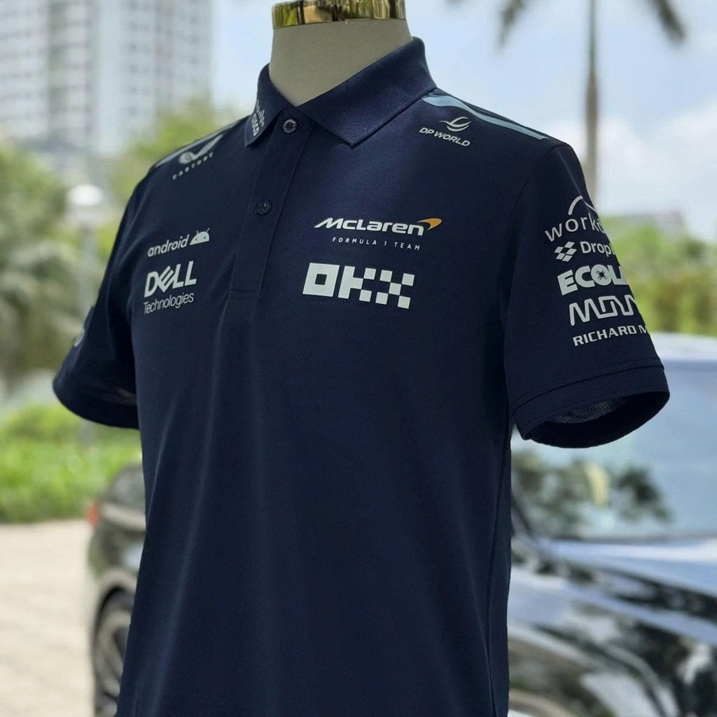 Áo Polo Racing Mclaren xanh đen ( HÀNG MỚI VỀ)