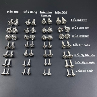 ỐC LẺ SALAYA 4ly, 5ly,6ly CHO DÀN ÁO ỐP PÔ NHIỀU DÒNG XE INOX 304