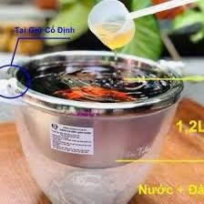 Bát Ướp Lạnh Rượu Inox  Tặng Gáo Múc Cao Cấp Xịn Sò Thiết Kế Sang Trọng