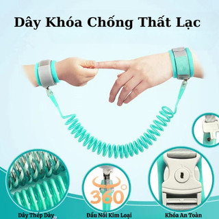 Dây Đai Chống Trộm Hành Lý, Chống Lạc Cho Bé, Dây Dắt Trẻ Em Đi Dạo Chống Đi Lạc Lõi Thép, Chống Xoắn, Có Khóa An Toàn