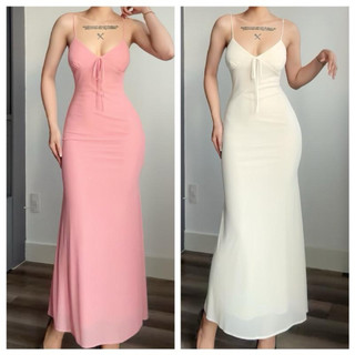  Đầm body nữ lưới cổ tim 2 dây dáng xòe basic sang chảnh Lolystore NH401 