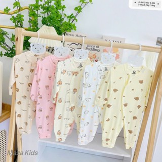 Áo liền quần dài tay cho bé sơ sinh vải petit mềm mịn, bodysuit bé trai bé gái 3-9kg phù hợp mùa hè mùa thu _ BD134