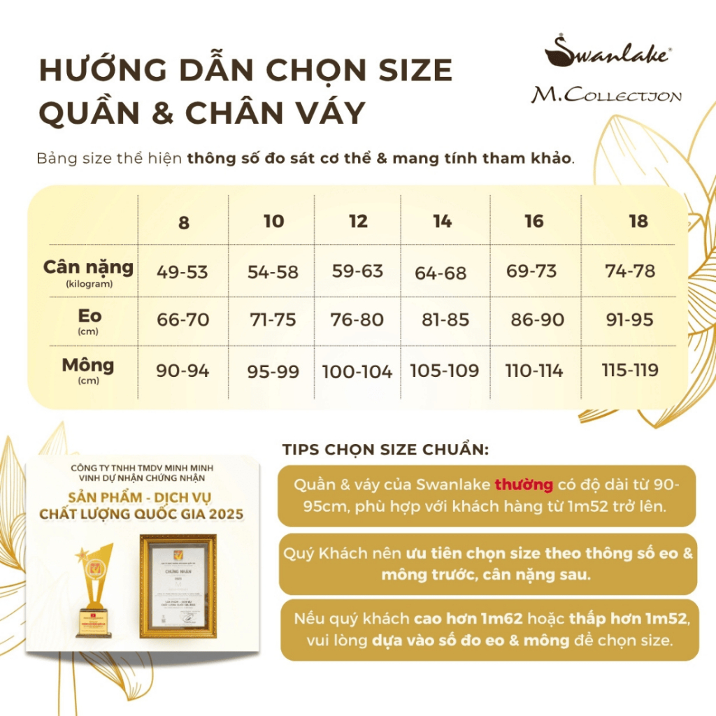 M COLLECTION | Quần Lụa Hàn Ống Suông Rộng Lưng Có Phối Tơ Q12640 | BigBuy360 - bigbuy360.vn