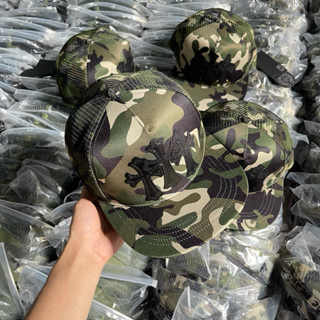 Mũ lưỡi trai rằn ri Chom thêu logo tang da siêu nét from dáng nhỏ gọn ôm đầu.