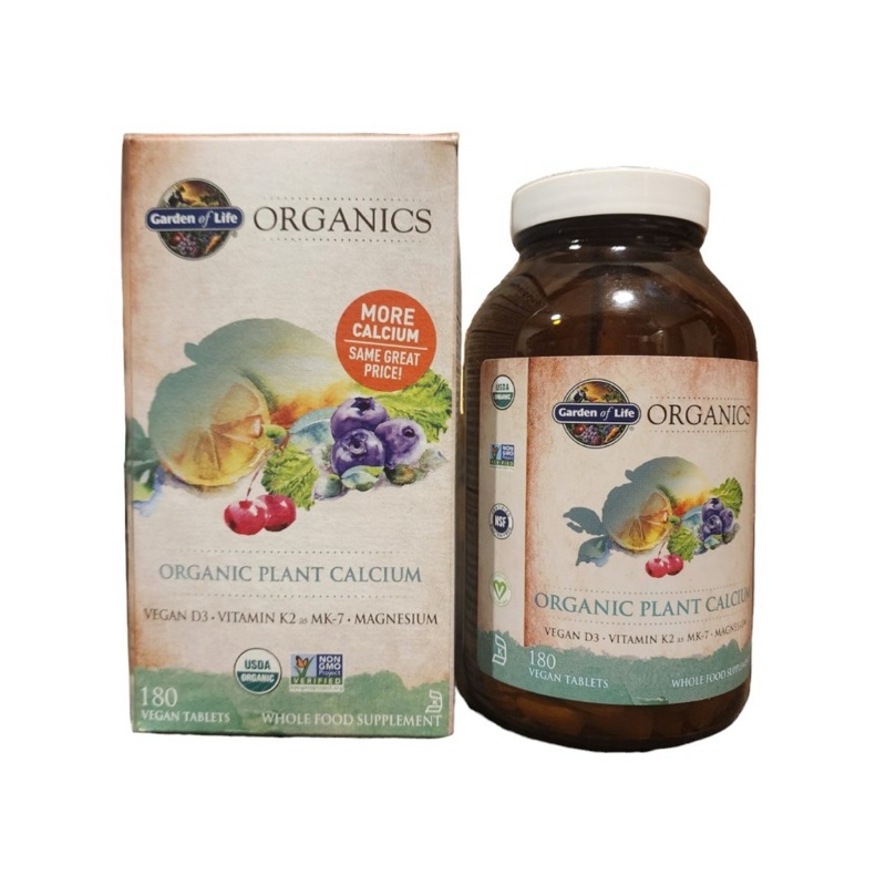 Viên uống Canxi hữu cơ Garden of Life - Organic plant calcium