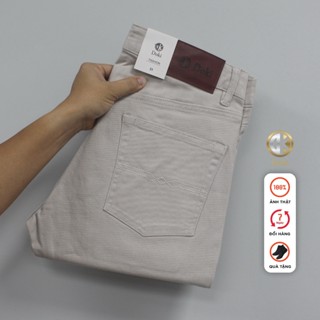 Quần Kaki Jean Màu Ghi sáng DKA-11, Quần Kaki Nam dáng đứng, Chất vải co giãn thoải mái - Doki