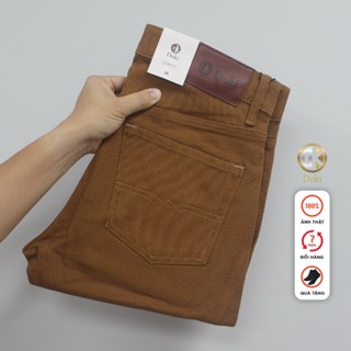 Quần Kaki Jean Màu Nâu Bò đang hot DKA, Quần Kaki Nam dáng đứng, Chất vải co giãn nhẹ thoải mái, dầy dặn - Doki