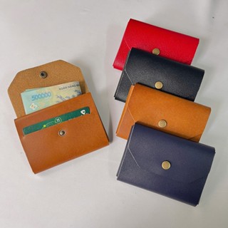 Ví da nam mini dáng ngắn chất liệu da bò nhập khẩu, Bóp da nam đựng giấy tờ