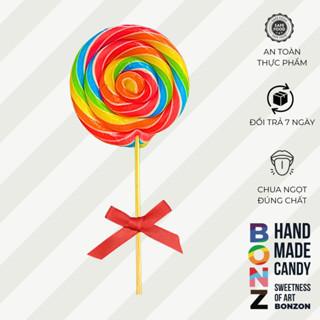 Kẹo mút vị trái cây tổng hợp lolipop 6CM Bonzon không chất bảo quản - Kẹo que handmade Bonzon Candy