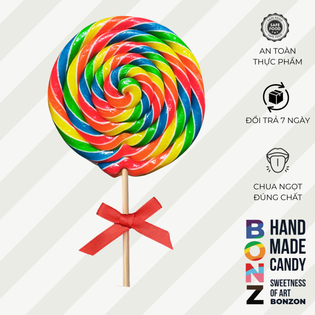 [Bộ sưu tập KHỔNG LỒ 12CM ] Kẹo mút lollipop vị trái cây chua ngọt không chất bảo quản - kẹo que han