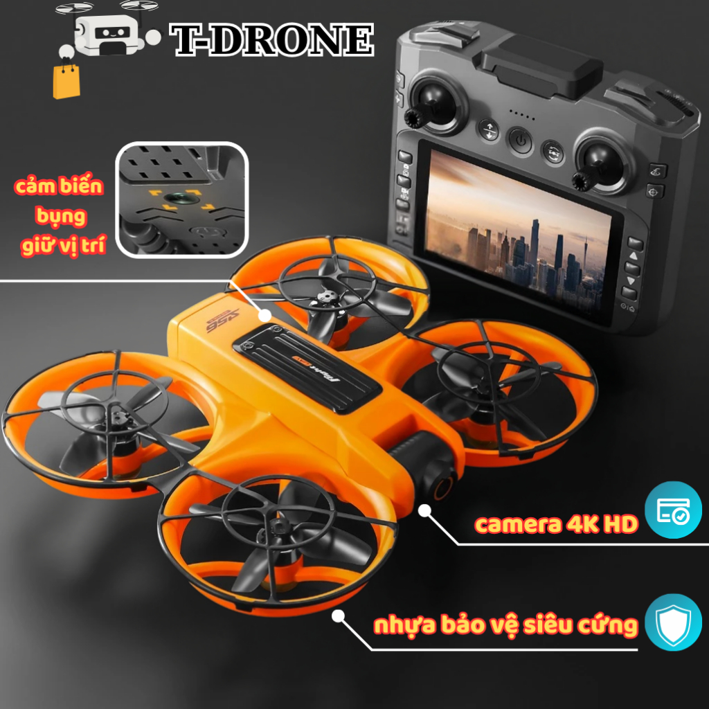 Flycam S156 Tay Cầm Màn Hình RC, Camera Quay Chụp 4K Tích Hợp Cảm Biến Bụng, Flaicam mini giá rẻ