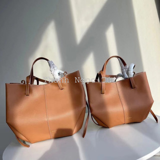 [ Da PU - Bản Đẹp] Túi tote Po.len Cy.me chất da mềm phong cách retro sức chứa lớn hot