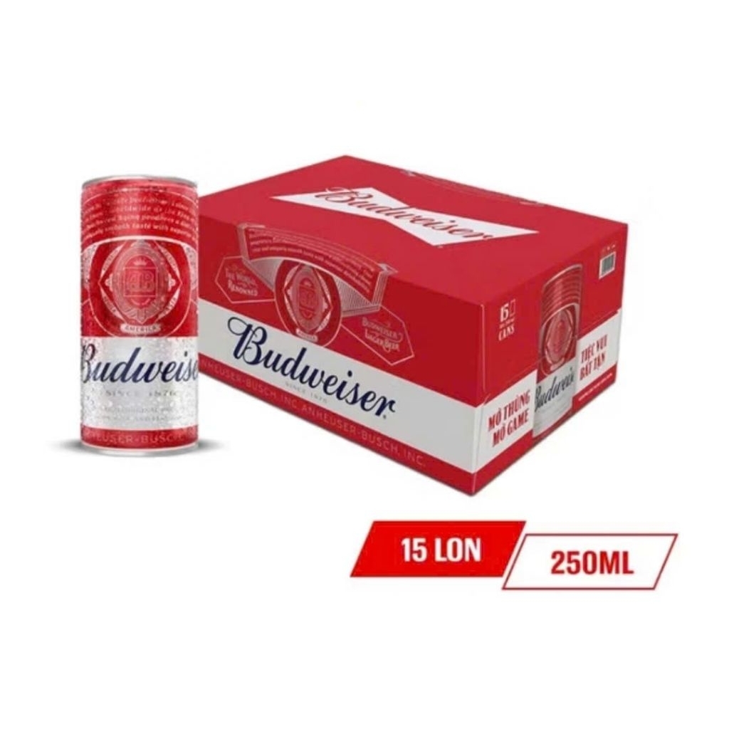 Bia Budweiser 15 lon 250ml