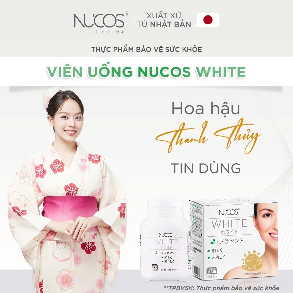 TPBVSK Viên Uống Trắng Da Nucos White Hỗ Trợ Mờ Thâm, Nám, Giúp Sáng Da, Chống Nắng Hộp 60 Viên