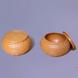 Hộp Cờ Vây Giả Mây Tre Đan Nắp Xoáy Đựng Được 361 Quân Cờ Nhẹ Nhàng Tiện Lợi