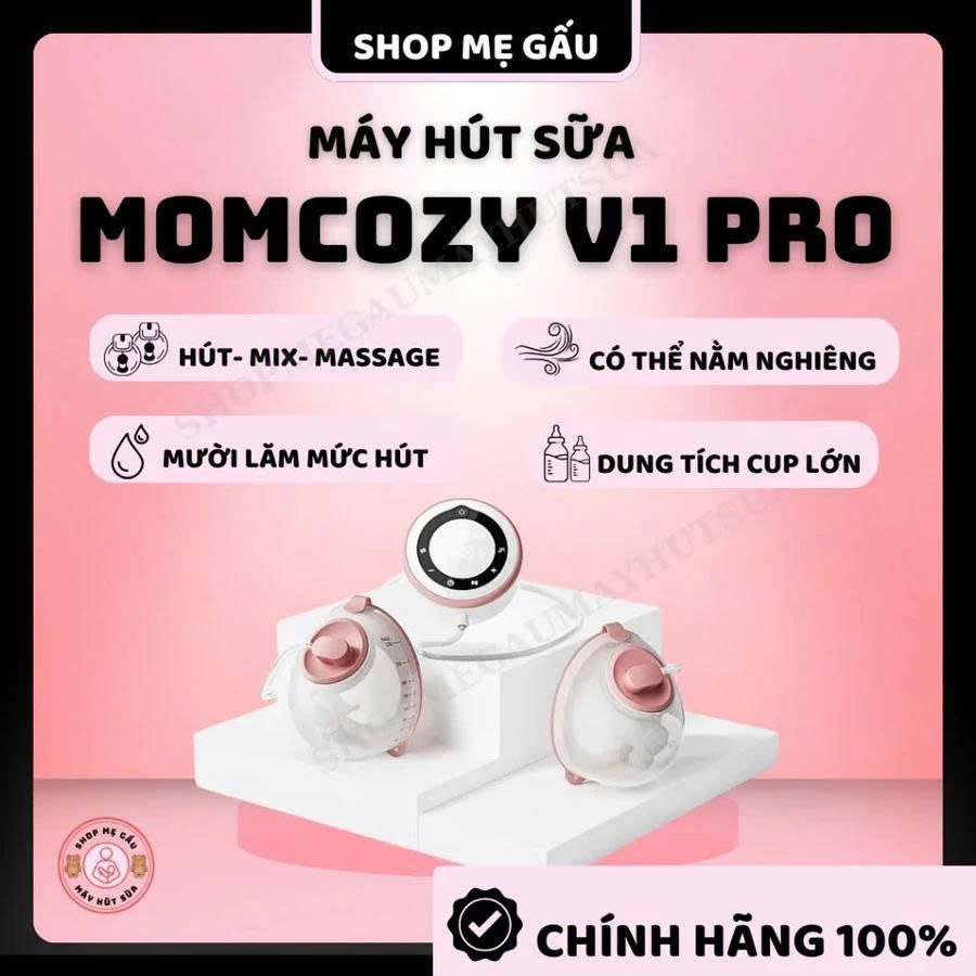 Máy hút sữa Momcozy V1 pro (cup hồng)