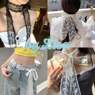 Khăn Lụa Hoa Văn Đa Năng Choker Cổ, Khăn Turban Cột Tóc Phụ Kiện Đeo Cổ by.Lisa