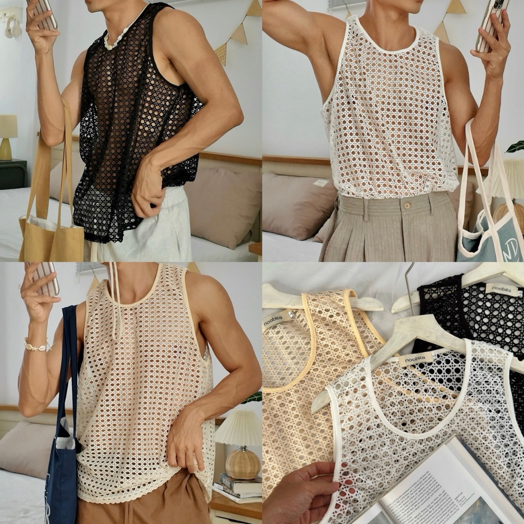 NOOBITA - Áo tanktop lưới 8365
