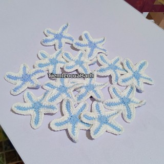 Kẹp tóc sao biển bằng len handmade