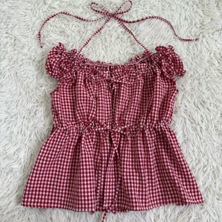 FAERIE Áo trễ vai babydoll tay nhún dây rút điều chỉnh - SUMMER TOP