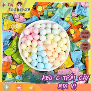 Kẹo C kẹo ngậm trái cây vitamin C mix 12 vị mát lạnh bạc hà thơm miệng HÀNG LOẠI 1 ( CHÍNH HÃNG )