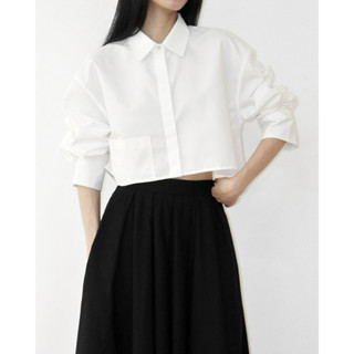  Normallife | SHIRT 07 Áo sơ mi form rộng dáng croptop 