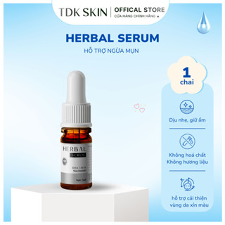 Serum giảm mụn, mụn đầu đen, mụn đầu trắng, mụn ẩn, mụn bọc, mụn viên... - Herbal Serum - TDK SKIN