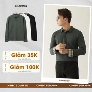 Áo polo nam tay dài BURRY vải Cotton cao cấp, sang trọng, thanh lịch PLBR0127 - BELAIRMAN