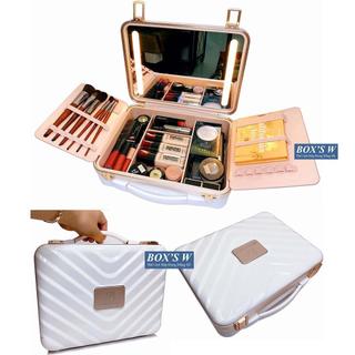 [Size 30cm] Cốp Mini Make Up Cá Nhân Có Gương Đèn LED Beauty Case