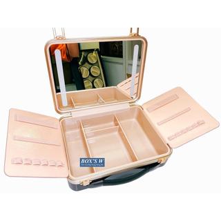 [Size 30cm] Cốp Mini Make Up Cá Nhân Có Gương Đèn LED Beauty Case