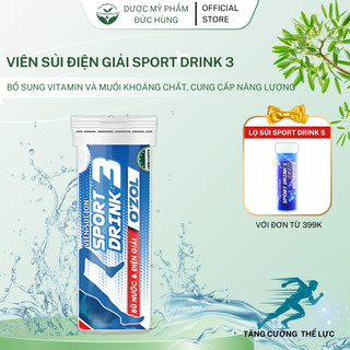 Viên Sủi ION+ Sport Drink 3 O’ZOL - Bù Nước Bù Điện Giải , Tăng Sức Bền Khi Chơi Thể Thao, Chạy Bộ, Đá Bóng - 10 viên