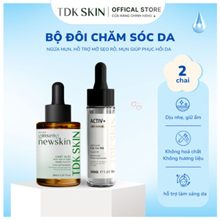 Combo ngừa mụn, thâm nám, cấp ẩm cho da, Serum Luxury Thảo Dược Khang & bột thảo dược ủ trắng và phục hồi da - TDK SKIN