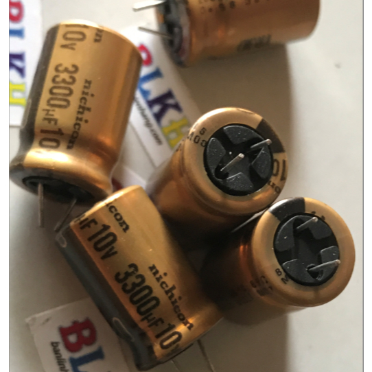 Tụ âm thanh 10V 3300uF 13x20mm  hãng Nichicon FW