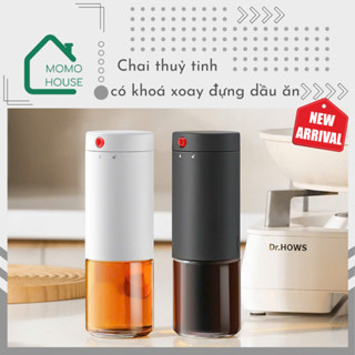 Lọ Đựng Dầu Ăn Nước Mắm Có Nắp Khoá Xoay Chắc Chắn Thuỷ Tinh Borosilicate Cao Cấp, Chai Thuỷ Tinh Đựng Nước Mắm