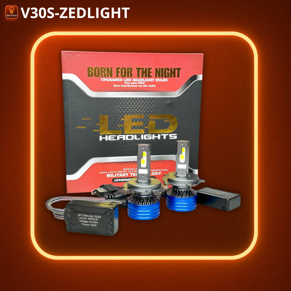 Đèn Pha Led V30S Tăng Cường Ánh Sáng Cho Ô Tô và Xe Máy - Các Loại Bóng H7/H11/H4/9005/9006