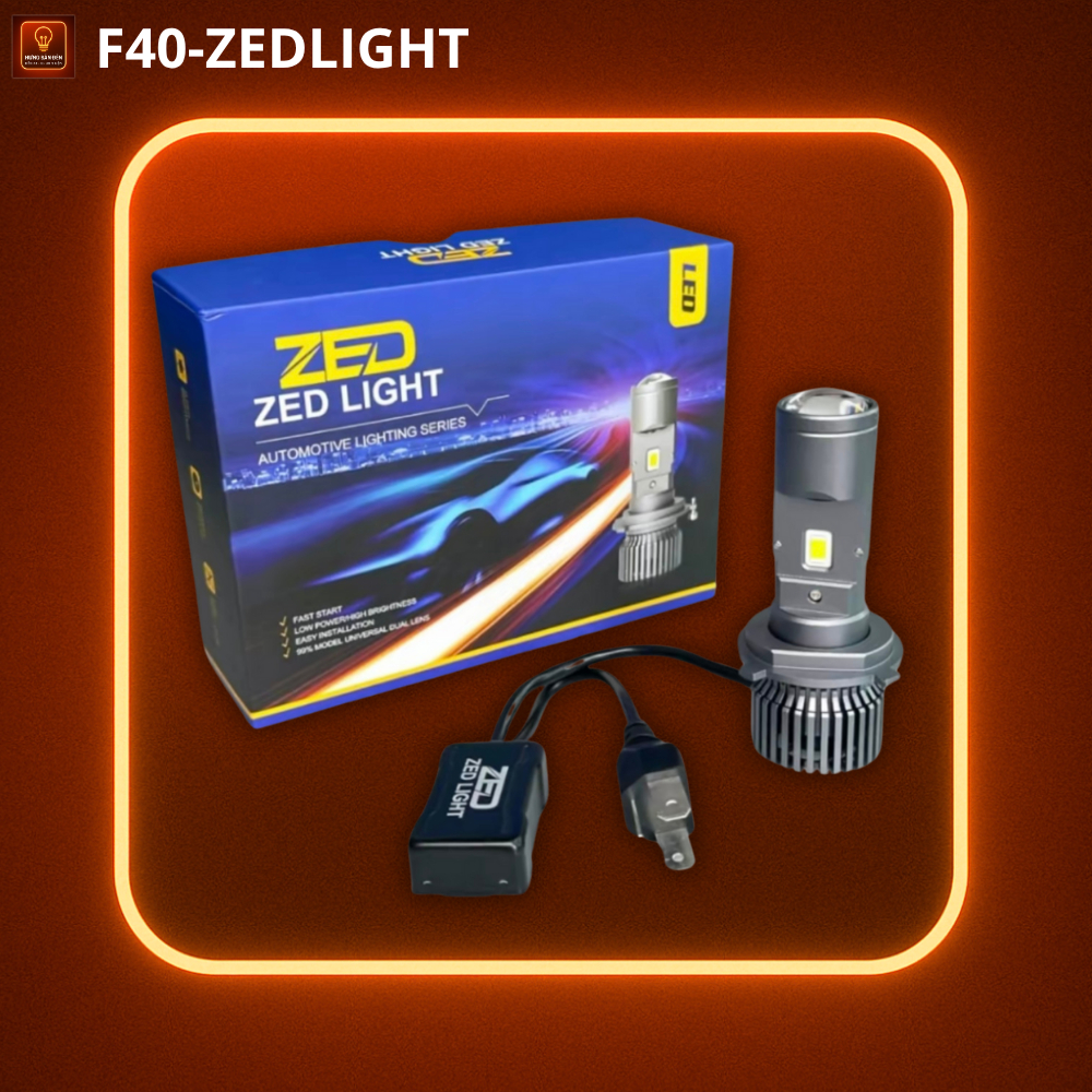 Đèn Pha Bi Cầu F40 ZED LIGHT 50W 12/24V DC Chống Lóa - Ô Tô Xe Máy Bảo Hành 24 Tháng Cao Cấp Tại Nhà