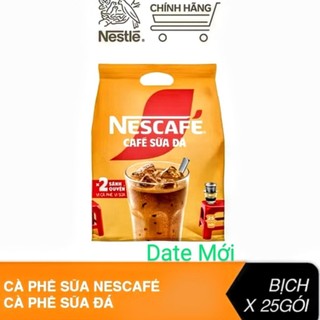 Com 2 Bịch Nescafe Sữa Đá Cao Cấp (25gói x 24gr) DATE MỚI