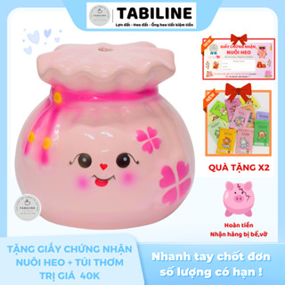 Heo đất ống tiết kiệm tiền lỗ tròn túi tiền xinh tài lộc dễ thương đáng yêu LD99 - TABILINE