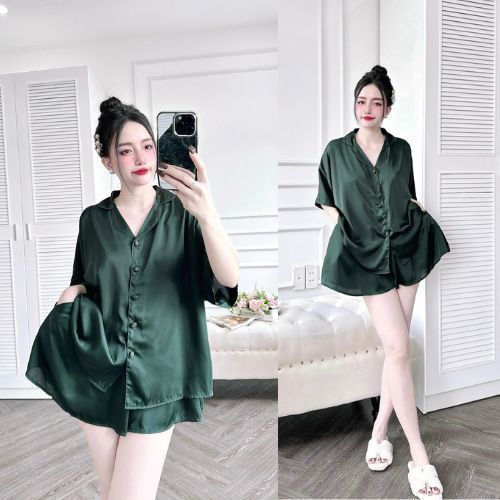 Đồ Ngủ Pijama Bigsize,dơi đùi Đồ Ngủ Bigsize lụa Latin cao cấp mềm mại xinh xắn < 80KG | BigBuy360 - bigbuy360.vn
