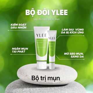  Giảm mụn toàn diện Sữa rửa mặt và Gel bôi mụn YLEE cho da dầu mụn da mụn tuổi dậy thì 