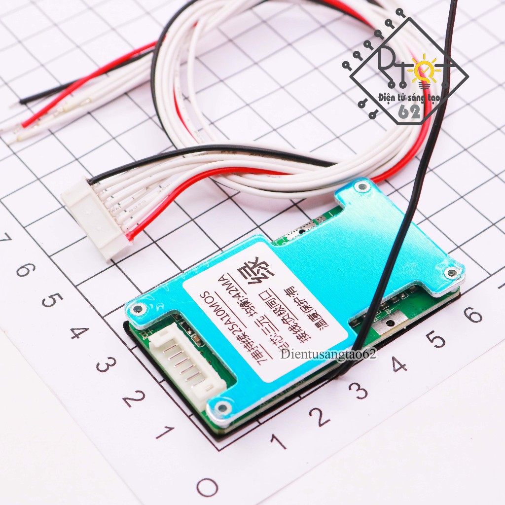 [ DTST62 ] BMS Mạch bảo vệ cell Li-ion 7S - 25.2V - 25A